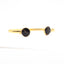 Bracciale rigido regolabile con fuliggine e foglie d'oro