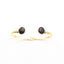 Bracciale rigido regolabile con fuliggine e foglie d'oro