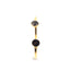 Bracciale rigido regolabile con fuliggine e foglie d'oro