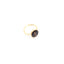 Anello regolabile in ottone con fuliggine e foglie d'oro