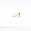 Anello regolabile in ottone con fuliggine e foglie d'oro