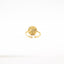 Anello regolabile in ottone con fuliggine e foglie d'oro