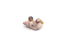 Load image into Gallery viewer, Cufflinks for men in brass with inclusions of marine and plastic materials
