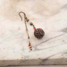 Load image into Gallery viewer, Drop earrings with real mini pine cones
